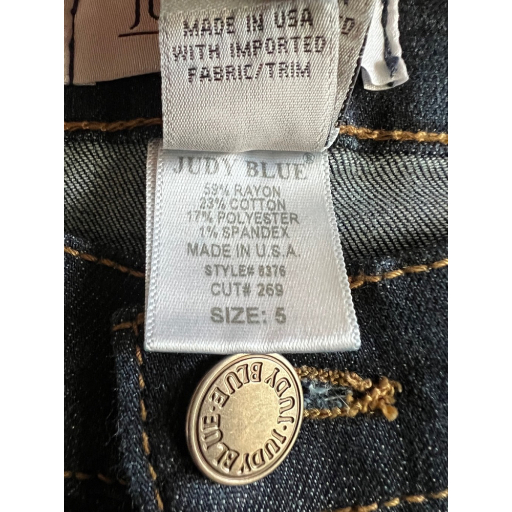 Judy Blue Jeans Womens Mid Rise Skinny 5 27 Dark Wash Style 8376 Super Stretchy - Picture 13 of 13